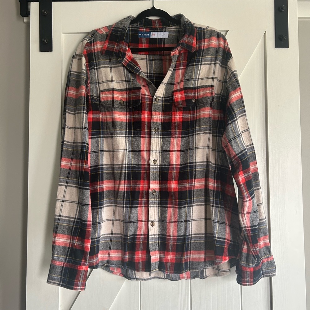 Plaid Button-Up Shirt